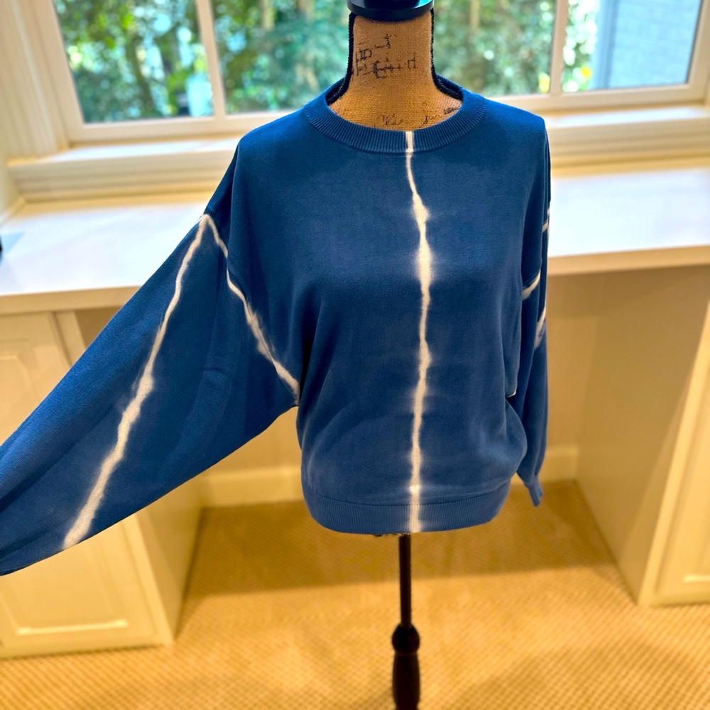 Elan Sherrie Blue Tie’Dye Sweater